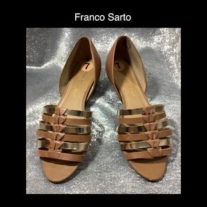 ⚜️FRANCO SARTO 7 Brown Leather Huarache Sa…